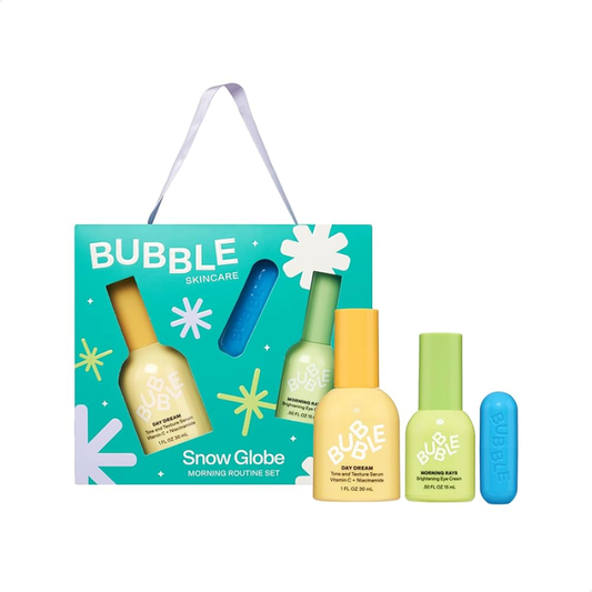 Bubble Snow Globe Morning Routine Travel Skincare Set