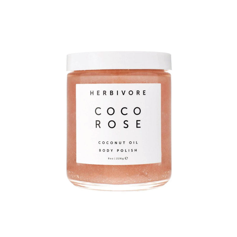 Pulido corporal de coco y rosa de Herbivore Botanicals